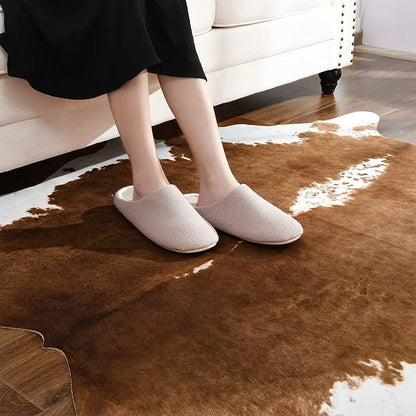 American style rug Imitation cowhide carpet room decor carpets for living room rugs house decoration mat for Bedroom floor mats