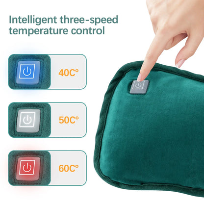 Hand Warmer Electric USB Heater Graphene Heating Flannel Warmer Bag Winter Hand Warmer Feet Warm Belly Portable Foldable Office