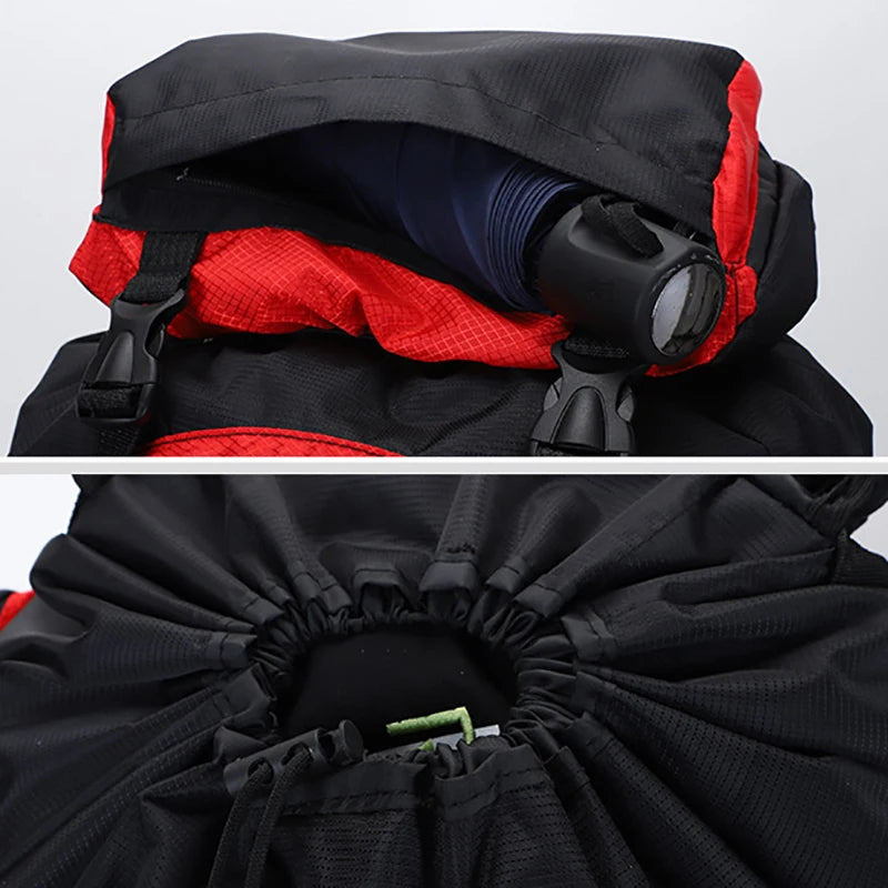 70L Travel Backpacks Outdoor Black Women Camping Backpack Men Tactics Sports Mountaineering Fishing Water proof