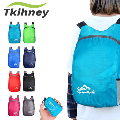 20L Lightweight Outdoor Backpack Unisex Waterproof Portable Foldable Outdoor Camping Hiking Travel Daypack Leisure Sport Bag