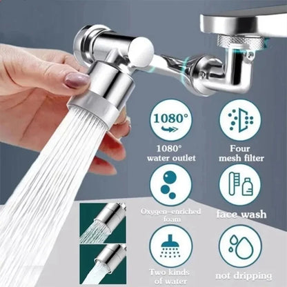 1080 Universal Rotation Faucet Extender Sprayer Head Kitchen Robot Arm Extension Faucets Mixer Aerator Bubbler Water Tap Nozzle