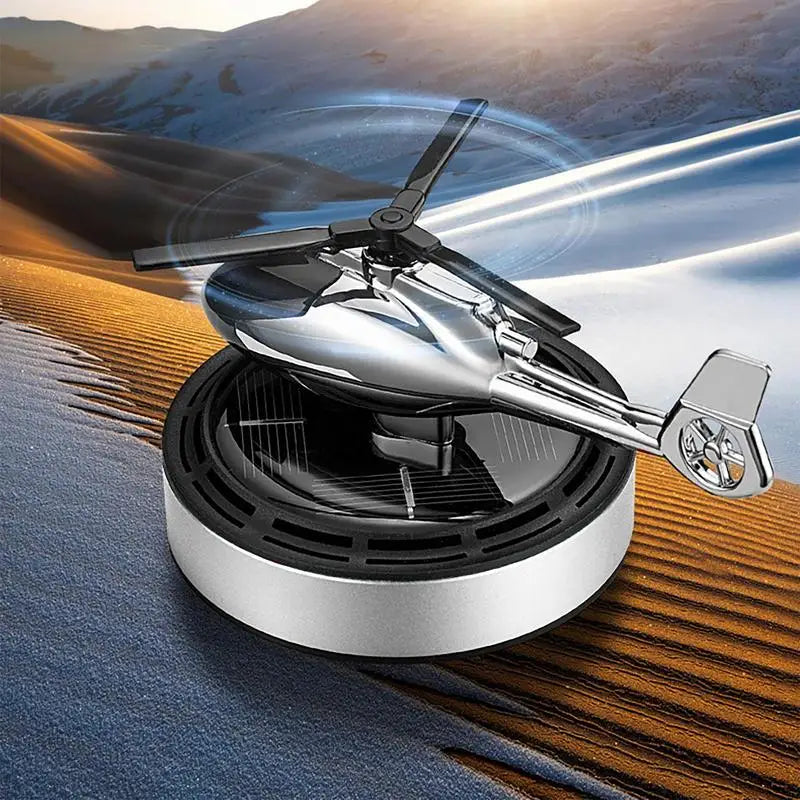 Solar Airplane Car Fragrance Diffuser Solar Powered Aroma Diffuser Solar Energy Rotate Helicopter Aromatherapy Decor For Car