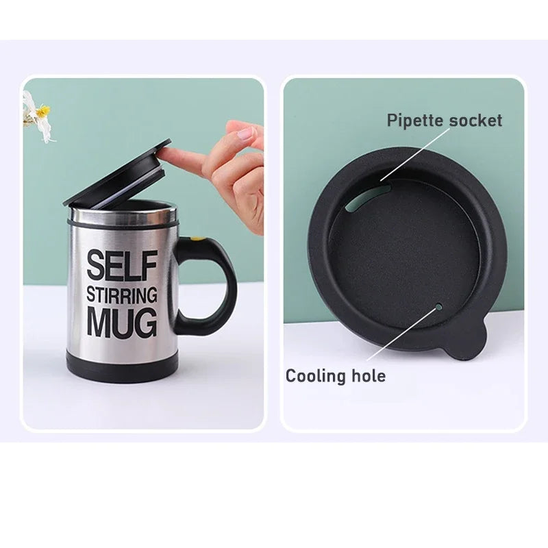 Mugs Automatic Self Stirring Magnetic Mug Stainless Steel Temperature Coffee Mixing Cup Blender Smart Mixer Coffee Cup