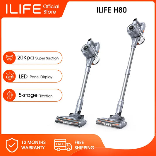 ILIFEH70/H70Plus Cordless Handheld Vacuum Cleaner Robot,21kPa Suction 1.2L Dust Cup,40Mins Time,LED Illuminate,Removable Battery