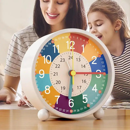 1pcs Alarm Clock Child Alarm Clock Electronic Clock Mute Learning Creative modeling Cartoon Vintage Clock Bedroom Table