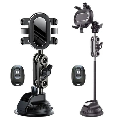 Car Phone Holder for Photography with Strong Suction Cup Base Anti-Shake Car Dashboard Accessories 360 Degree Adjustable