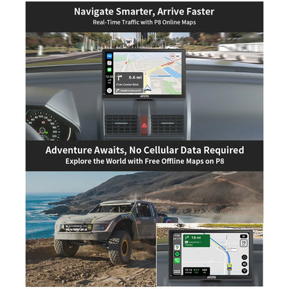 ATOTO Universal Car Stereo 7" QLED Wireless Android Auto Apple Carplay Screen Display Car Radio Multimedia Player Bluetooth GPS