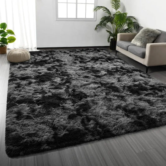 Large Shag Area Rugs, Tie-Dyed Plush Fuzzy Rugs for Living Room, Ultra Soft Fluffy Furry Rugs for Bedroom