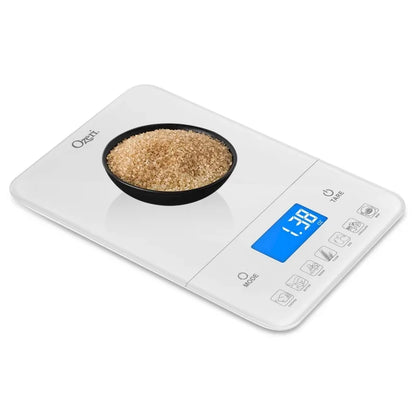 Ozeri Touch III 22 lbs. (10 kg) Digital Kitchen Scale with Calorie Counter, in Tempered Glass