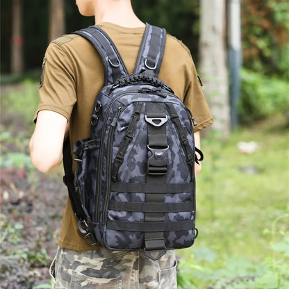 Waterproof Convenient Fishing Backpack Men Tactical Backpack Male Outdoor Multifunctional Camping Rucksack Climbing Shoulder Bag