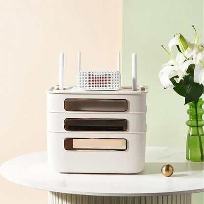 Multipurpose WiFi Router and Modem Storage Box