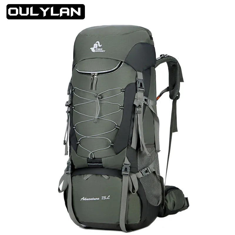 New Camping Backpack 75L Mountaineering Bag Large-capacity Waterproof Rucksack Outdoor Climbing Hiking Bag with Rain Cover