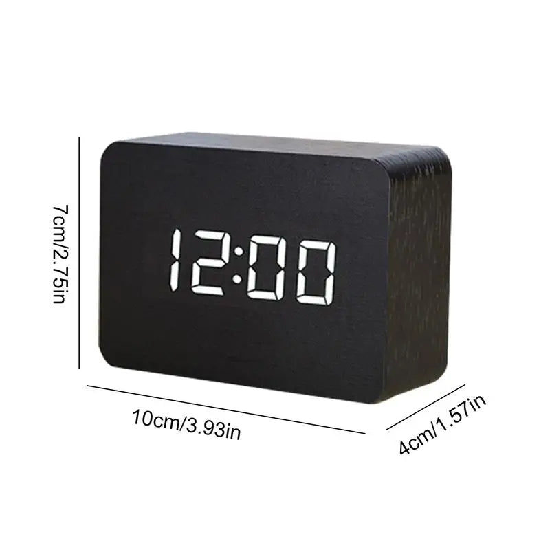 Wooden LED electrical Digital Alarm Clocks For Bedrooms Electric Bedside Clock Loud Alarm Clock supplies for bedroom beside