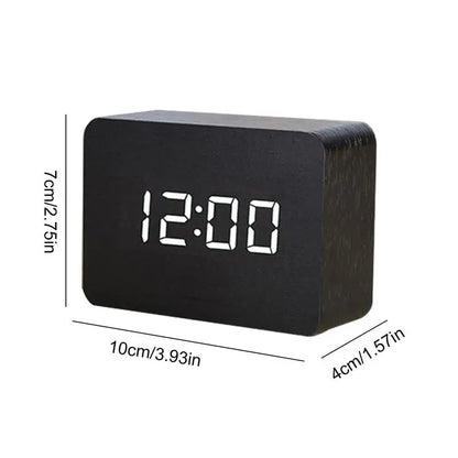 Wooden LED electrical Digital Alarm Clocks For Bedrooms Electric Bedside Clock Loud Alarm Clock supplies for bedroom beside