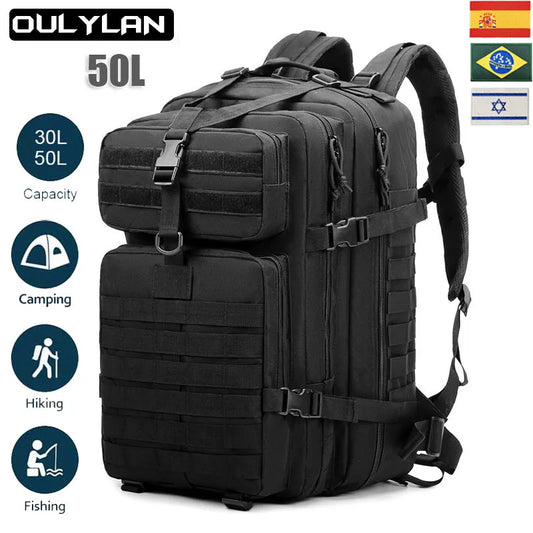 New 30L/50L Tactical Backpack 900D Nylon Waterproof Rucksacks Army Outdoor Sports Camping Hiking Trekking Hunting Bag