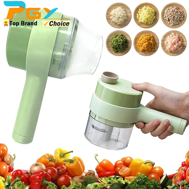 Portable Electric Vegetable Chopper Wireless Food Processor Garlic Chopper Pepper Chili Onion Ginger Mud Masher Cutter Slicer