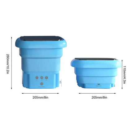 Portable Washing Machine Foldable Mini Washer With Drain Basket