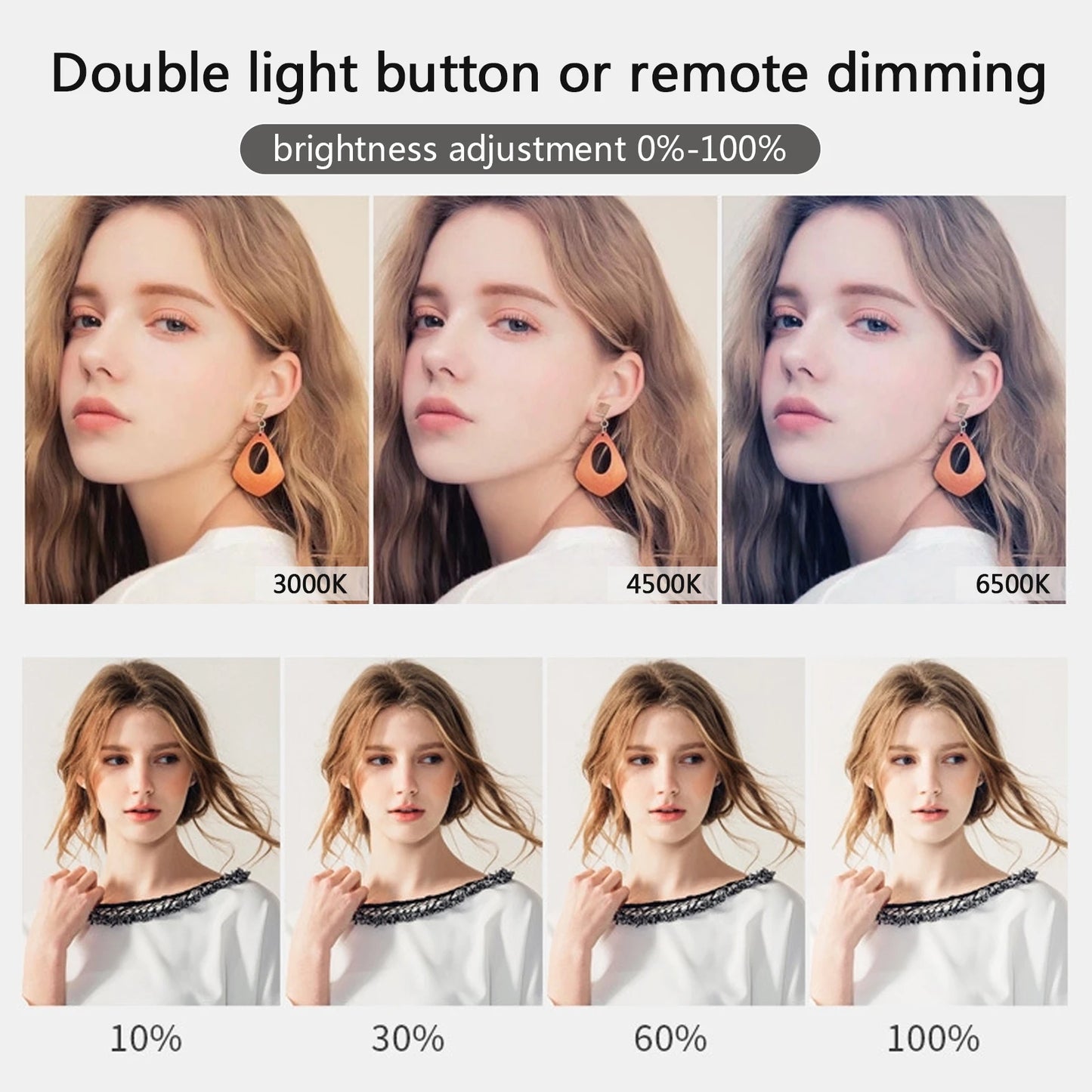 LED Fill Lamp Video Light Panel Bi-color 2700k-5700k Photography Lighting Live Stream Photo Studio Light With Stand EU Plug