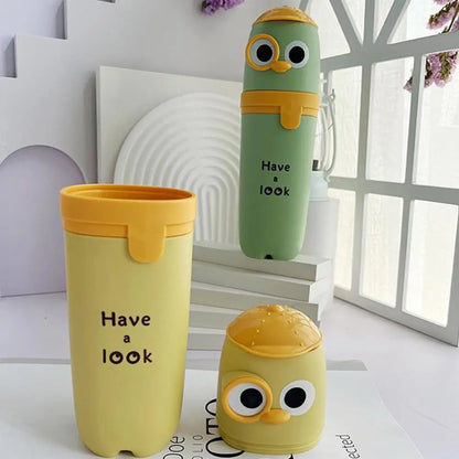 Smooth Travel Toothbrush Cup Cute Design Toothbrush Holder Moisture Proof Cartoon Kit Convenient No Leakage Dust-proof