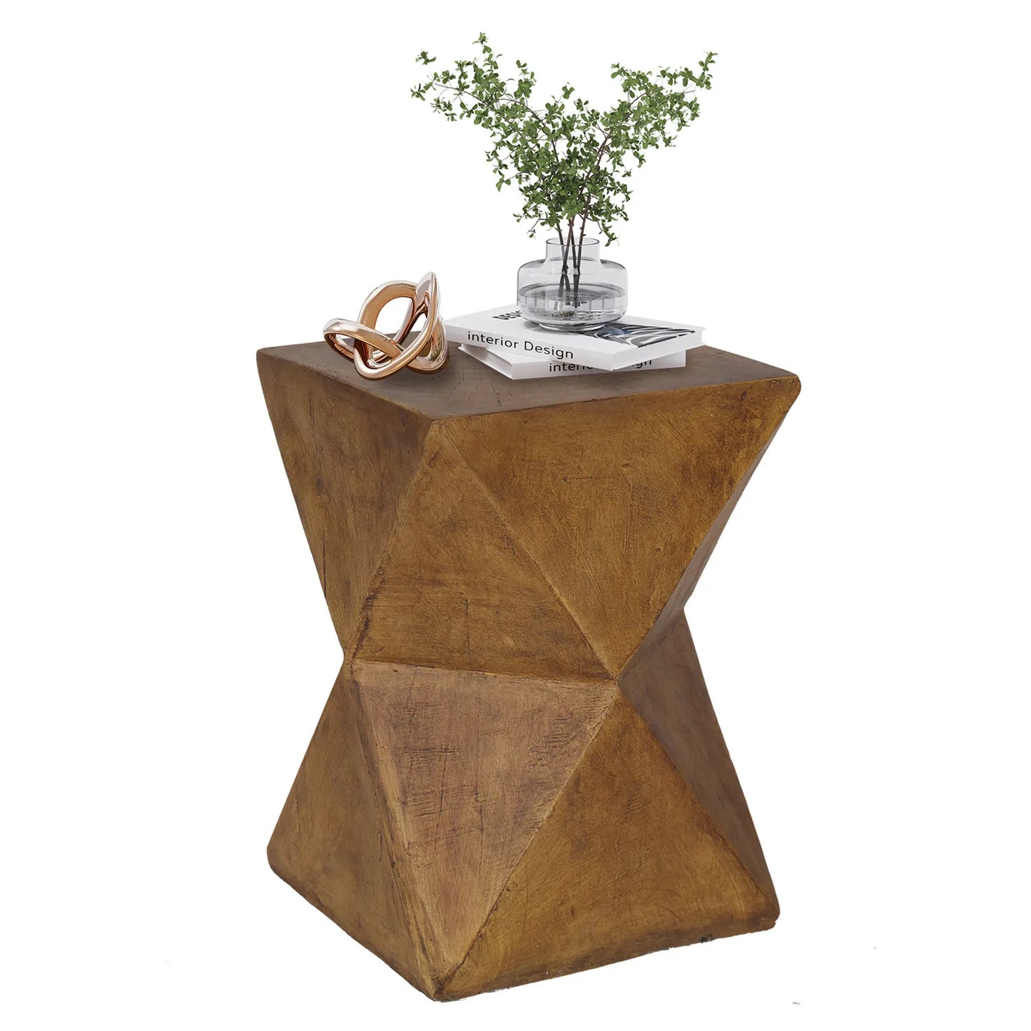 Outdoor Weight Concrete Side Table for Indoor Sofa Side Table Patios Plant Stand Accent Table Garden Stool End Table