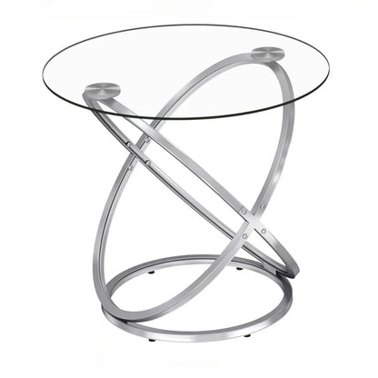 Side Table Modern Contemporary Side Table for Small Space With Tempered Glass Tabletop Free Shipping Console Living Room Coffee