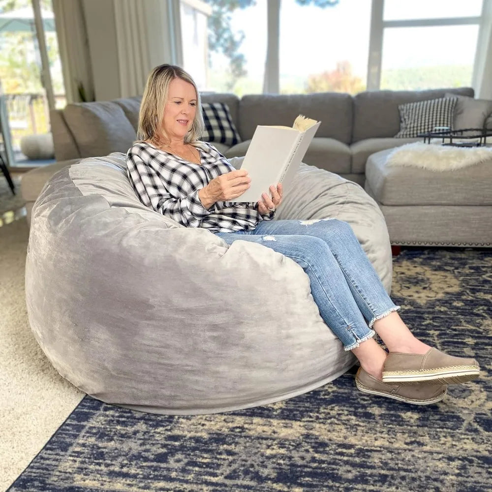 3 ft Bean Bag Chairs for Adults/Teens with Filling, Medium Bean Bag Sofa with Memory Foam, Furniture Bag