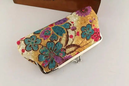 New Women's Coin Purse Cotton Embroidery Flower Handbag Hasp Pouch Wallet Money Bag Carteira кошелек женский bolsa feminina