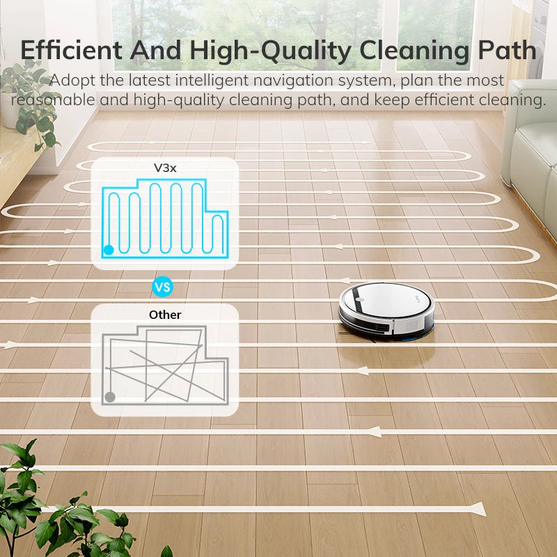 ILIFE V3X Robot Vacuum and Mop Combo, V3s Pro Upgraded, Compatible with Alexa/Google/WiFi, 120mins, 3000Pa, Ideal for Pet Hair