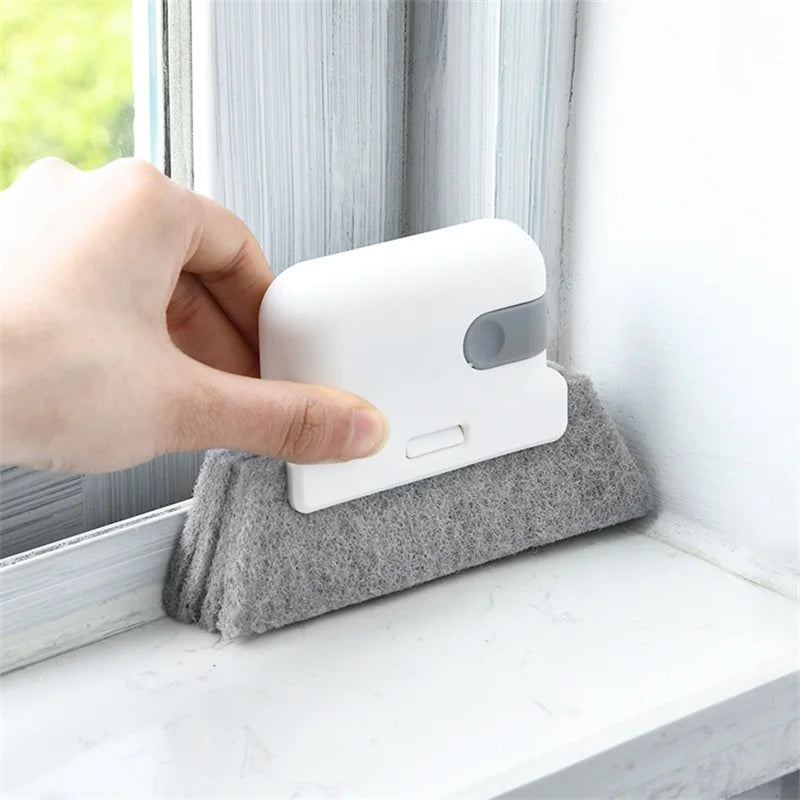 2-in-1 Groove Cleaning Tool Creative Window Groove Cleaning Cloth Window Cleaning Brush Windows Slot Cleaner Brush Groove Brush