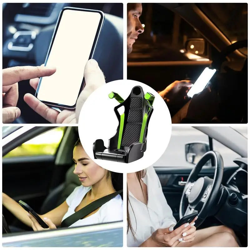 Racing Phone Holder Stable Clip Racing Seat Air Vent Phone Holder Stable Clip Universal Cell Phone Support Car Vent Phone Mount