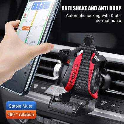 Adjustment Phone Holder Car Vent Phone Mount Auto Racing Seat Design Air Vent Phone Holder Accessories For Vehicles