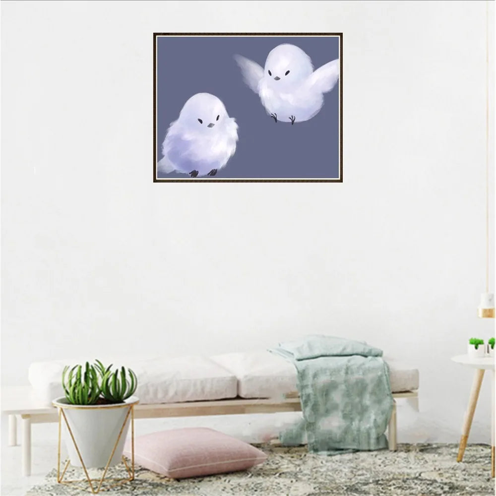 DIY 5D Kits With Tool Crystal Cute Cartoon Birds Wall Art Craft Home Decoration For Diamond Painting Set Embroidery Cross Stitch