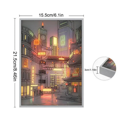 LED Light Up Painting Anime Wall Light Painting Decor Led Wall Art Picture Frame Dimming Romantic Night Lamp Romantic Gift Home