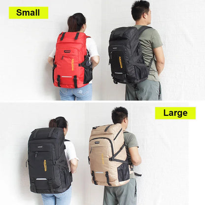 60L/80L Two Sizes Travel Backpack Men Women Large Capacity Outdoor Luggage Bags Student Laptop Bag Camping Rucksack