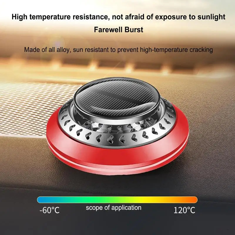 Car Air Freshener Solid Aroma Perfume Diffuser Solar 360 Degree Rotation Fragrance Auto Aromatherapy Flavoring Interior, Heart