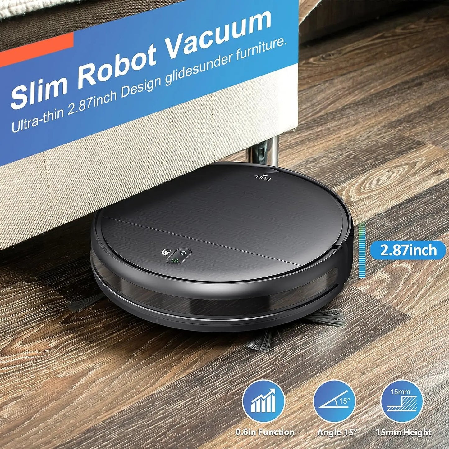 ZCWA BR151 Robot Vacuum Cleaner Auto Charging 6000Pa Power App Control, Robot Vacuum Cleaner Electric Sweeper