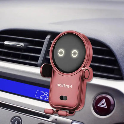 Phone Mount For Car Wireless Charger Qi Fast Charging Car Charger Auto Clamping Windshield Dash Air Vent Phone Holder Stand For