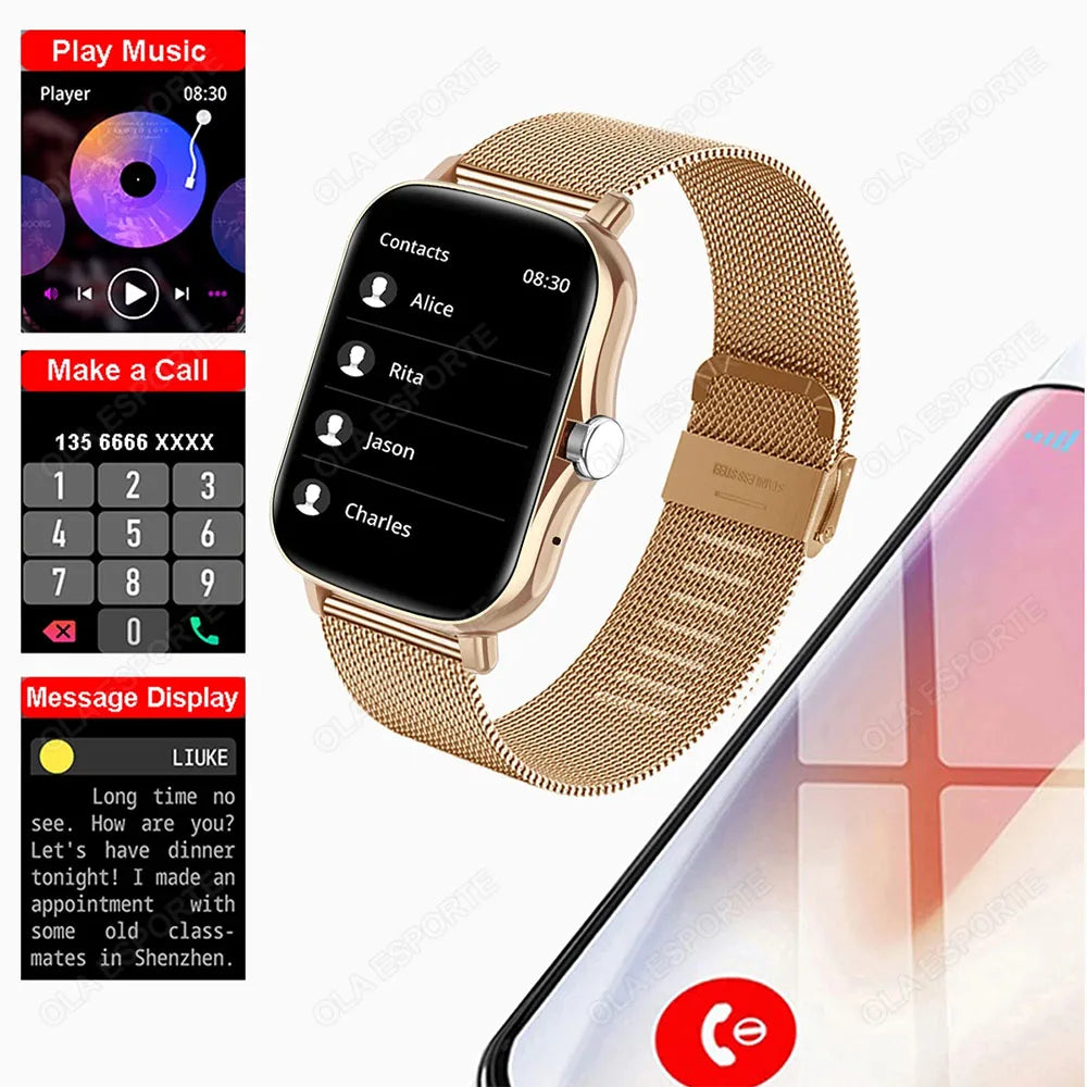 Smart Watch Men Women Gifts 1.83'' Full Touch Screen Sport Fitness Tracker 2024