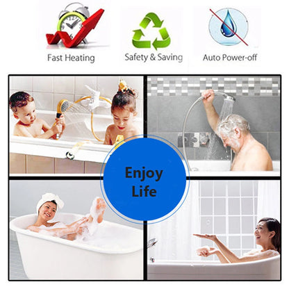 Electric Instantaneous Water Heater Tankless Bathroom Shower Hot Water Set For Bathroom Kitchen Hotel 6.5Kw 220V Red