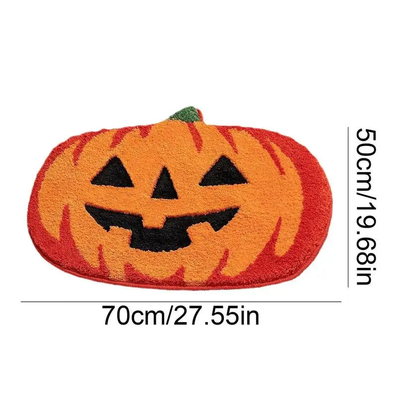 Halloween Pumpkins Floor Door Mats Waterproof Kitchen Flannel Carpets Hallway Rugs Bedroom Bathroom Non-Slip Entrance Doormat