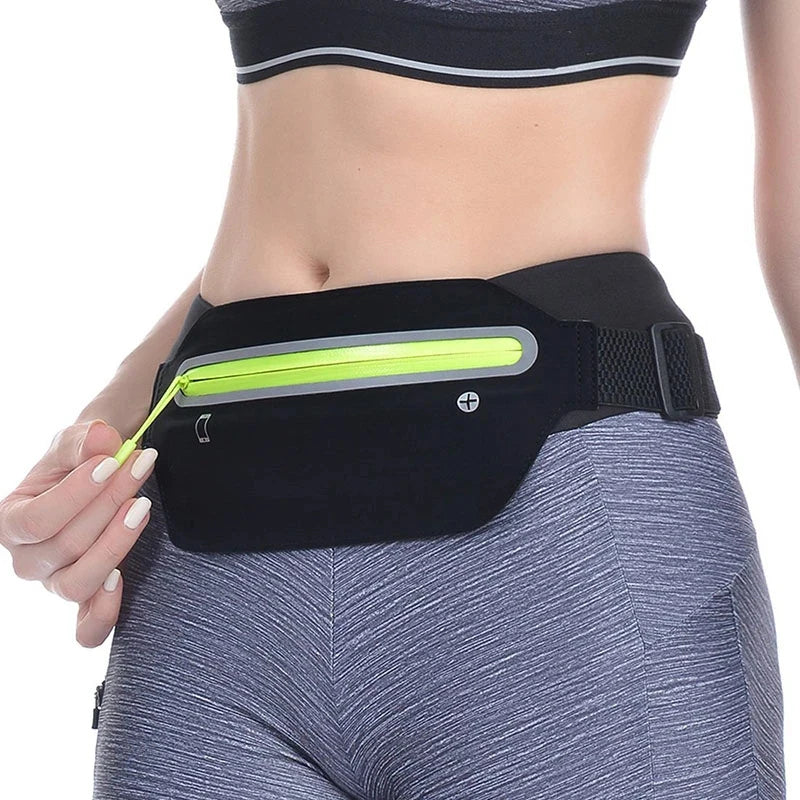 Hidden Waist Bag Sports Phone Men's Belt Bag Ultra-Thin Waterproof Mini Fanny Pack  Women Run Light Waist Pouch Running Bag