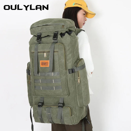 80L 600D Nylon Waterproof Trekking Hunting Bags Backpack Outdoor Rucksacks Outdoor Training Molle Tactical Knapsacks