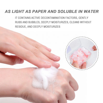 Soap Paper SheetsPortable Travel Paper Soap Skin Friendly And Water Soluble Travel Soap Flakes For Hiking Camping Outdoor