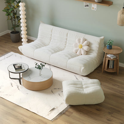 Modern Bean Bag Sofa Set for Living Room Bedroom Couch Leisure Tatami Comfy Lazy Sofa Teddy Velvet Soft Floor Couches Chairs