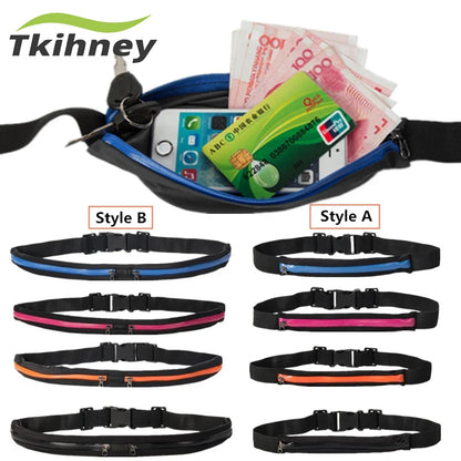 Sports Bag Running Waist Bag Pocket Running Cycling Jogging Waist Belt Pack Phone Pouch Pocket Waterproof Adjustable Gym Bag