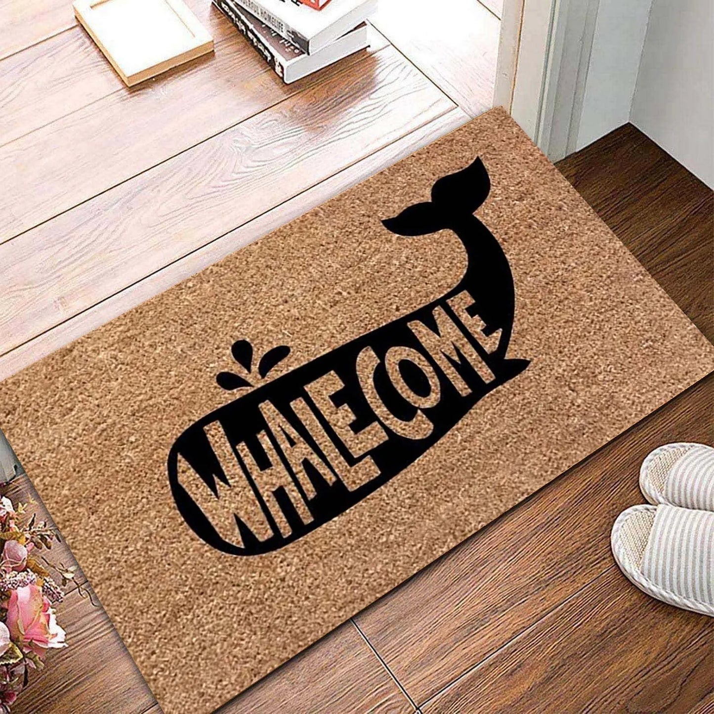 Whalecome Letters Door Mats Entrance Door Anti-Slip Living Room Hallway Floor Mats Kitchen Bathroom Rug Carpets Bedside Foot Mat