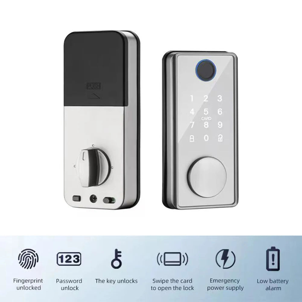 Smart Home Security Door Lock Anti-theft Biometric Smart Locks Tuya APP Bluetooth-compatible with Key Quick Unlock