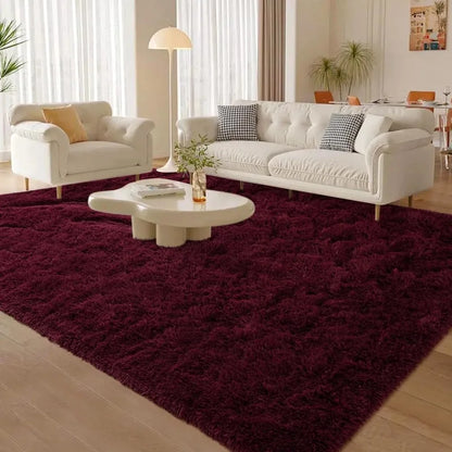 Large Soft Deep-Green Rugs for Bedroom, Fluffy Carpets, Indoor Modern Plush Area Rugs for Living Room Kids Girls Room