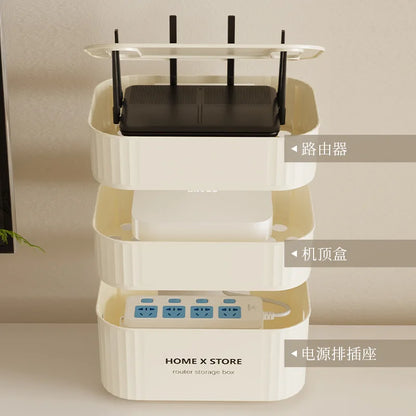 Wifi router storage box Desktop set-top box shielding box