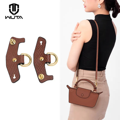 WUTA Bag Transformation Accessories for Longchamp mini Bag Straps Punch-free Genuine Leather Shoulder Strap Crossbody Conversion